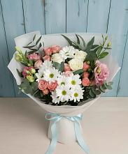 Букет цветов из:  Розы, Лизиантусы и Хризантемы #REPLACE_PRED# Городце