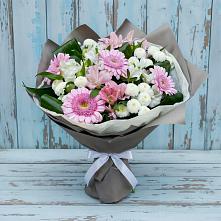 Букет цветов из:  Герберы, Альстромерии и Хризантемы в Городце