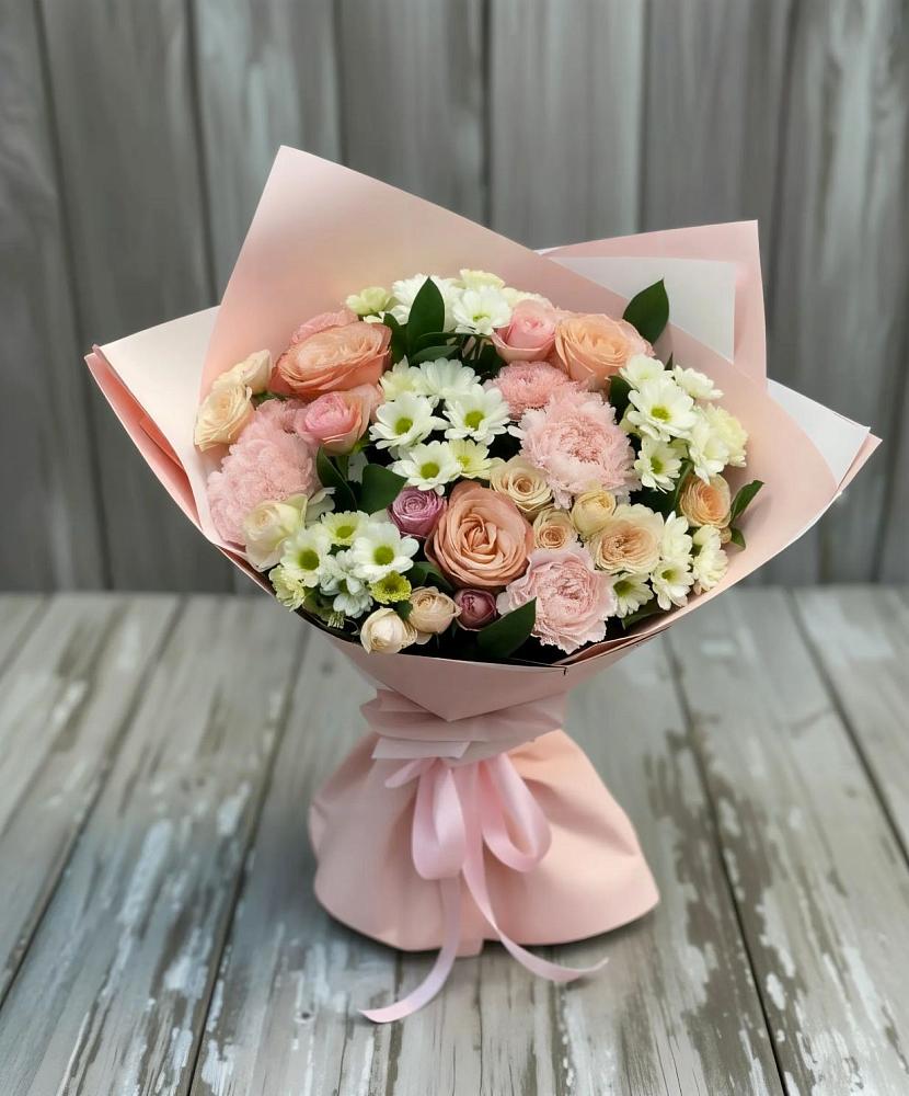 Букет цветов из: Гвоздики, Розы и Хризантемы в Городце