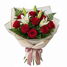 Букет цветов из:  Лилии и Розы в Городце