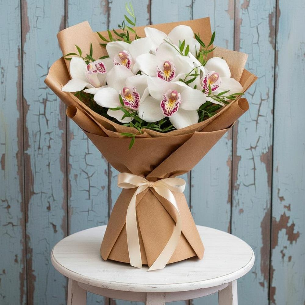 Букет цветов из: Орхидеи и Розы в Городце