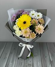 Букет цветов из:  Розы, Герберы и Хризантемы #REPLACE_PRED# Городце