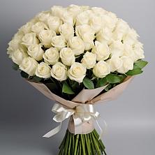 Букет 101 беля роза Белоснежка в Городце