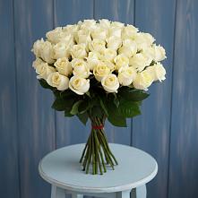 Букет 51 Белая роза Эдлесс Лав в Городце