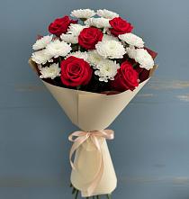 Букет цветов из:  Розы и Хризантемы в Городце