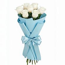 Букет 7 белых роз Проуд в Городце