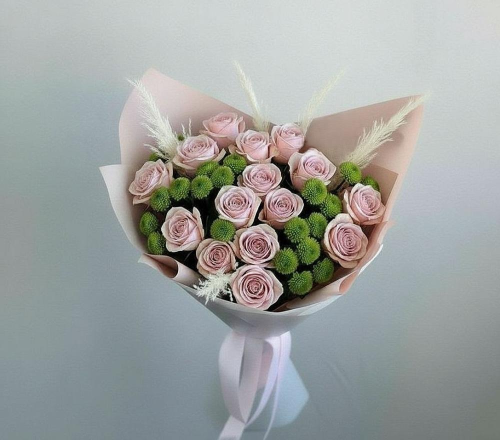 Букет цветов из: Розы и Хризантемы в Городце