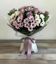 Букет цветов из:  Хризантемы и Розы в Городце