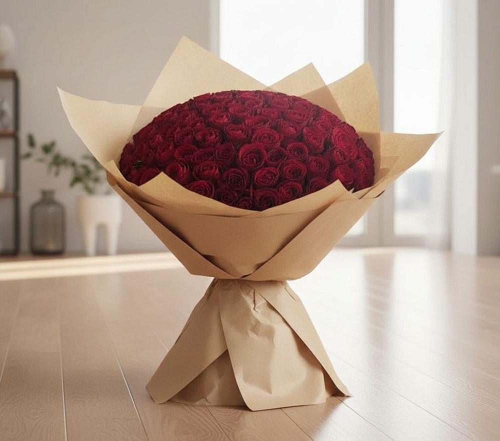 Букет 101 Красная роза в Городце