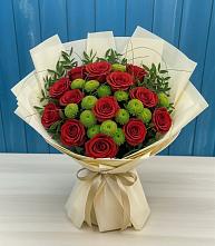Букет цветов из:  Розы и Хризантемы в Городце
