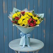 Букет цветов из:  Альстромерии и Хризантемы в Городце