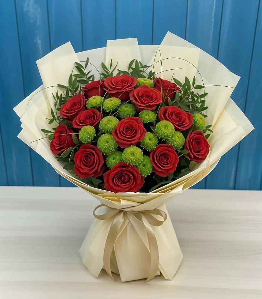 Букет цветов из: Розы и Хризантемы в Городце